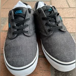 VANS Kids/Youth Shoes Atwood Canvas Charcoal Gray Fashion Sneakers Size 7